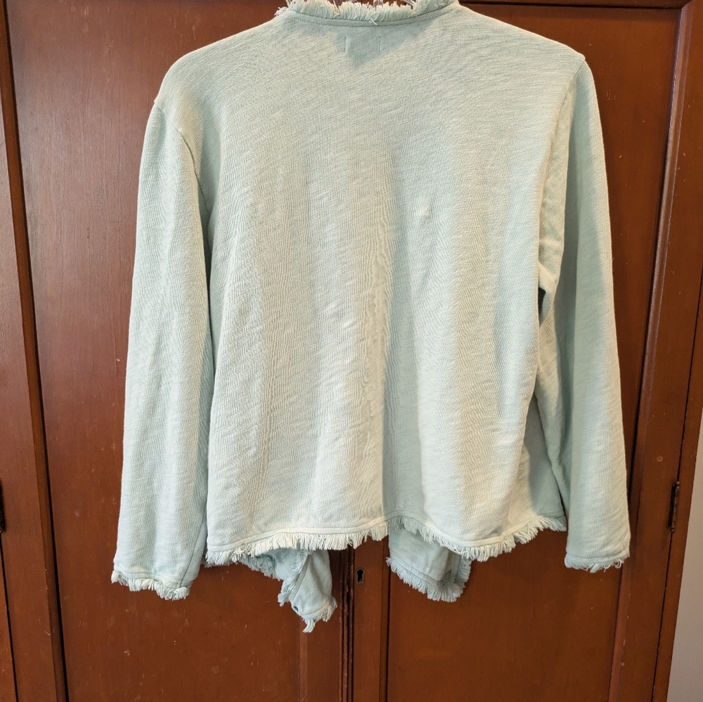 Spartina 449 Clara Convertible Light Green Cardigan - Picture 7 of 7